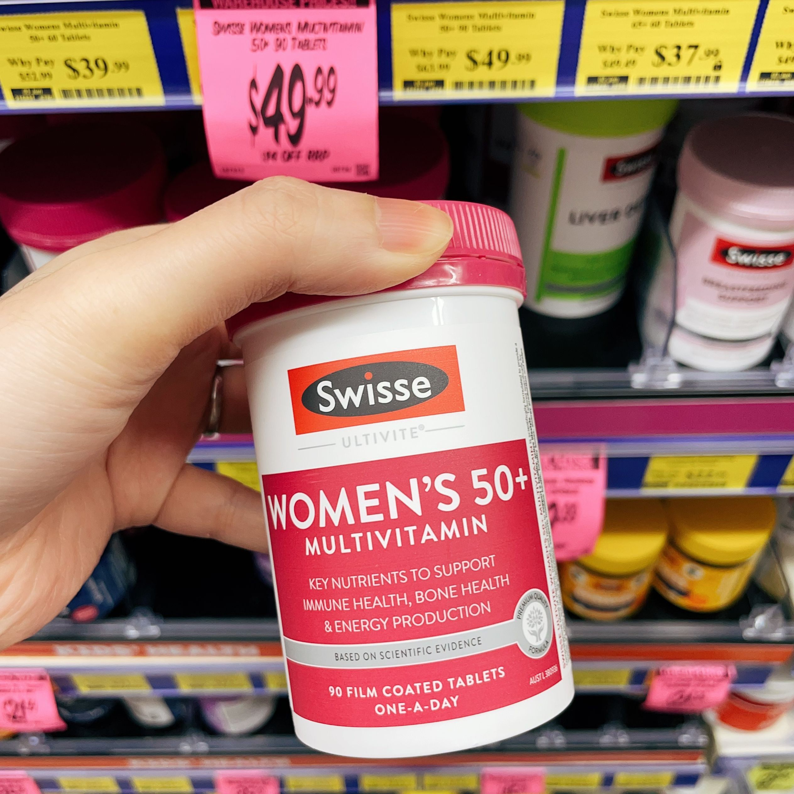 澳洲代购直邮 swisse 老年女士男士65+岁综合复合维生素+抵抗力