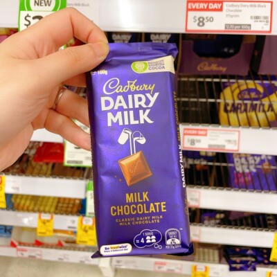 澳洲代购直邮 cadbury 吉百利 牛奶巧克力 随身携带小包装 100g