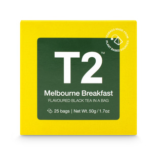 澳洲代购直邮 T2茶叶MelbourneBreakfast墨尔本早餐袋装茶包 25pk