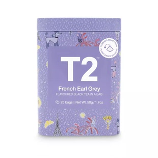 澳洲直邮T2 French Earl Grey Icon Tin法式伯爵经典锡罐茶包礼盒