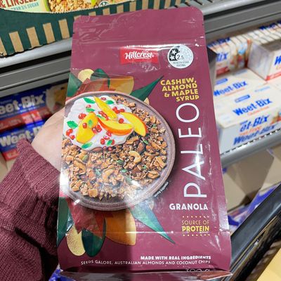 澳洲代购直邮 hillcrest  Paleo Granola 腰果枫糖坚果麦片 300g
