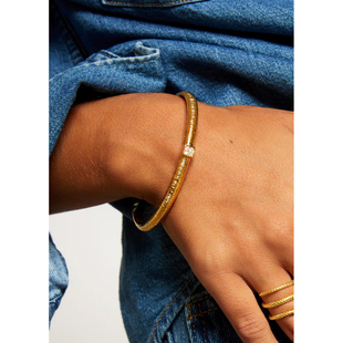 比利时MYA BAY手镯手工拉丝金属复古时髦精致质感叠戴手环礼物