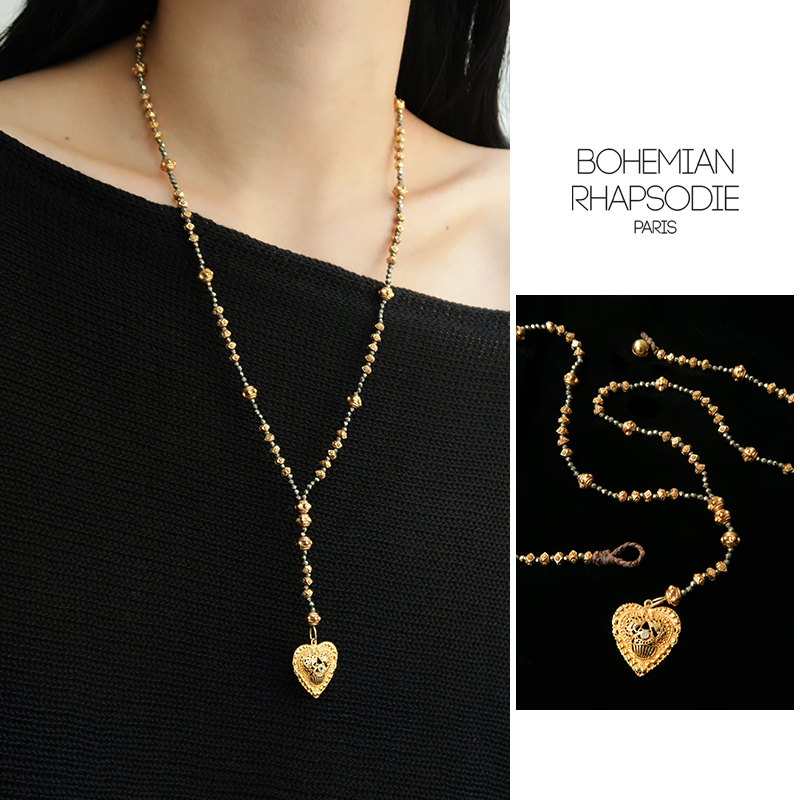 【25秋冬新品】黄铁矿爱心项链