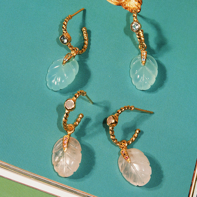 LeticiaPonti半宝石珍珠耳环纯