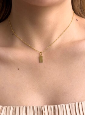 HerminaAthens方块眼睛吊坠项链