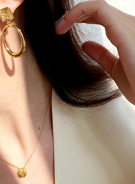 Louise Damas法国正品授权22年新款大圈圈耳环小众设计感高级轻奢