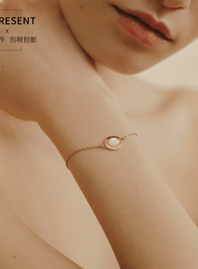 正品现货法国品牌Louise Damas新款硬币贝母镀金手链手环文艺复古