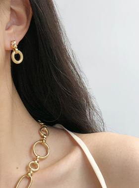 法国巴黎 Louise Damas 法式镀金肌理感耳环小众设计感轻奢高级感