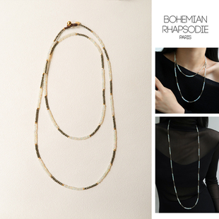 【25秋冬新品】Bohemian Rhapsodie半宝石欧泊毛衣链百搭女式项链