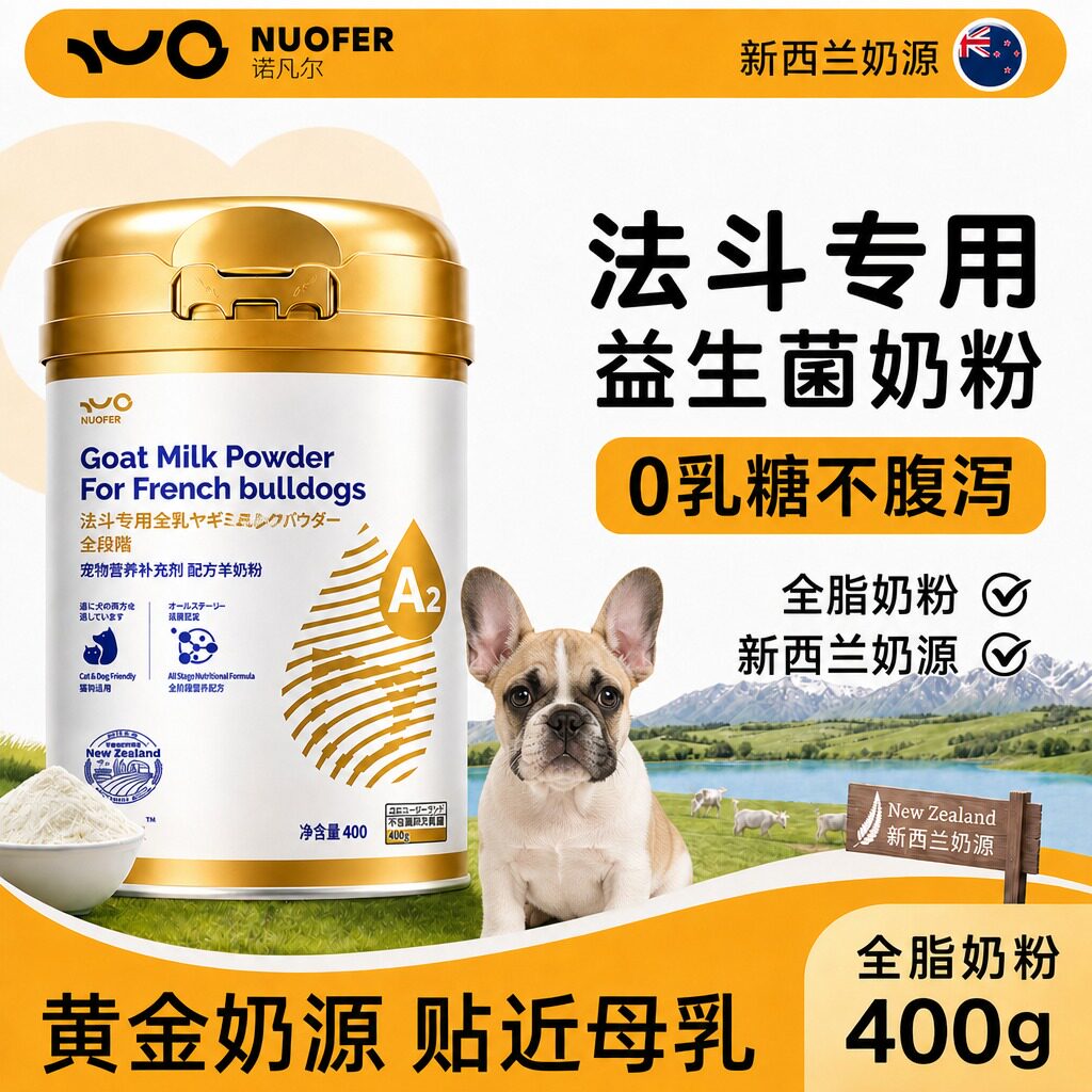 法斗专用羊奶粉狗狗专用0乳糖益生菌幼犬小奶狗奶粉成犬老年补钙