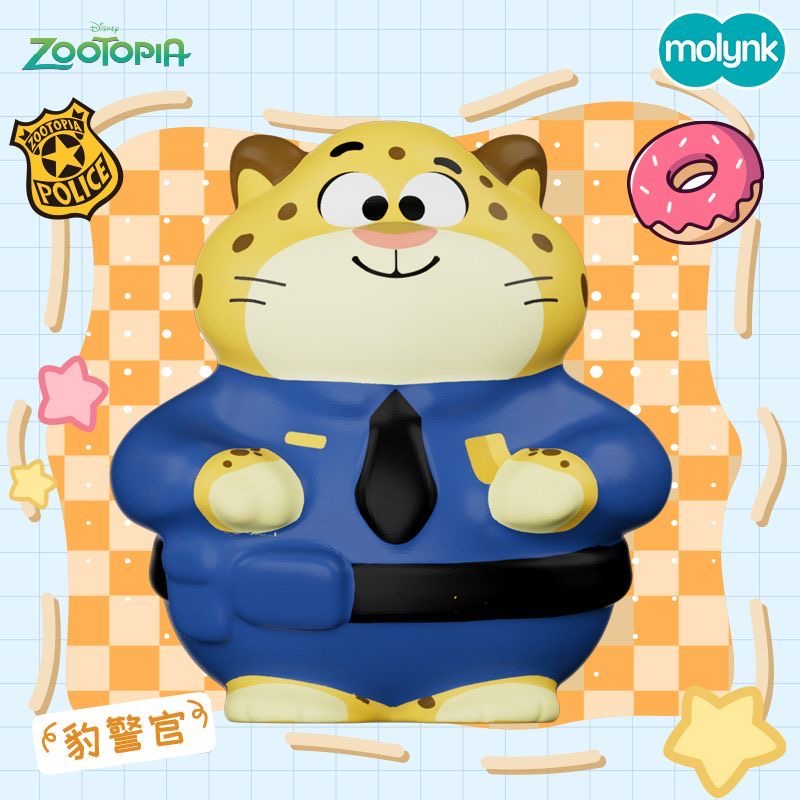 25年新疯狂动物城ZOOTOPIA2 闪电树懒豹警官可爱慢回弹玩具捏捏乐