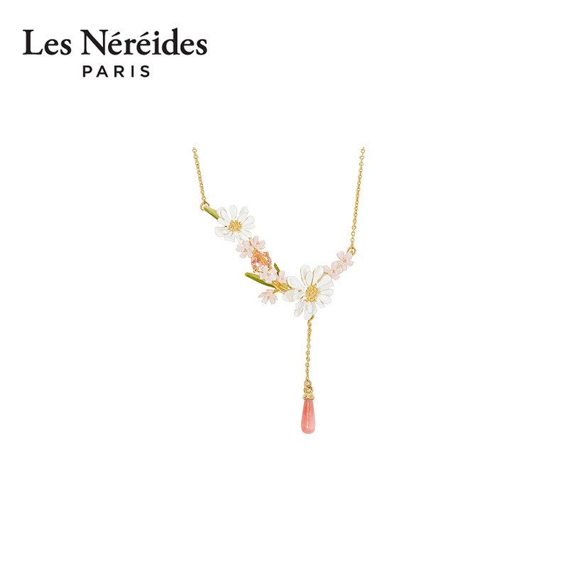 Les Nereides莫里索印象系列 组合花朵吊坠 项链