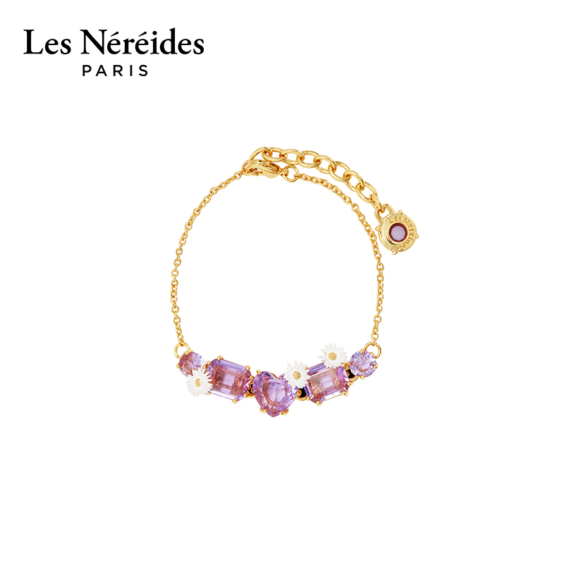 Les Nereides紫琉璃系列 薰衣草紫星钻 手链