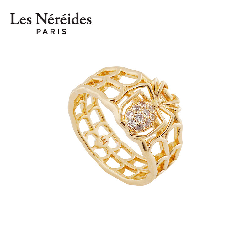 Les Nereides昆虫记系列 金色蜘蛛 戒指小众设计款轻奢风简约百搭