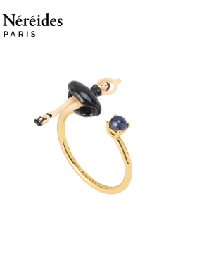 Les Nereides迷你芭蕾系列 黑色芭蕾舞裙 可调节戒指