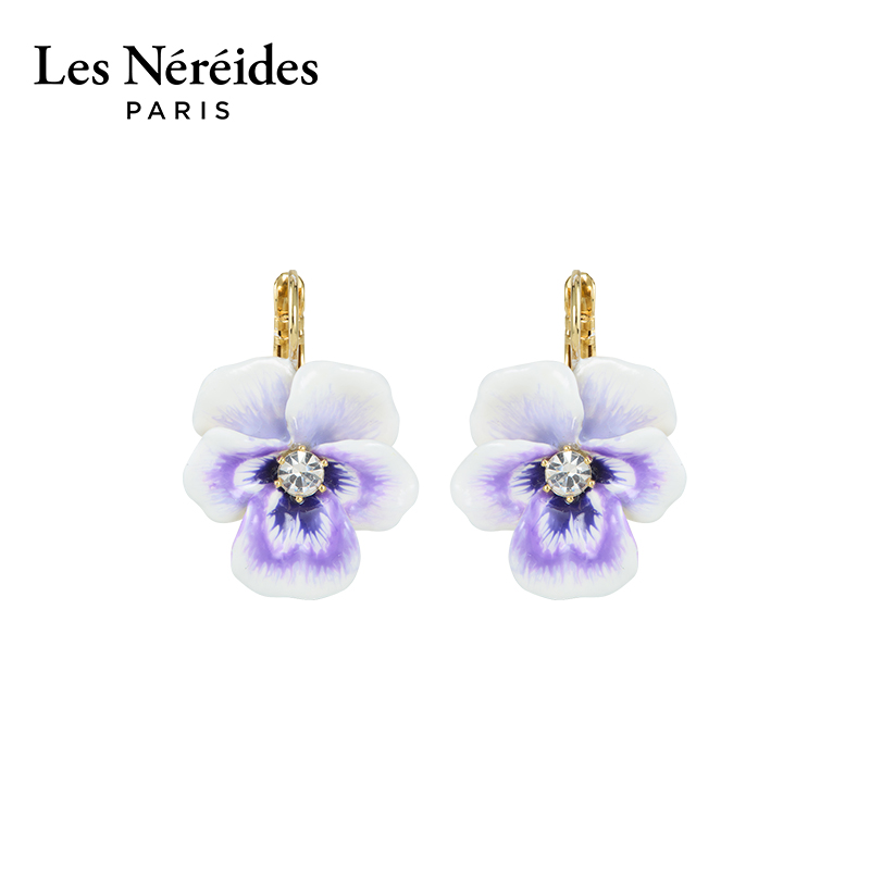 Les Nereides三色堇系列 紫色三色堇 耳挂