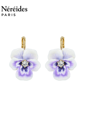 Les Nereides三色堇系列 紫色三色堇 耳挂