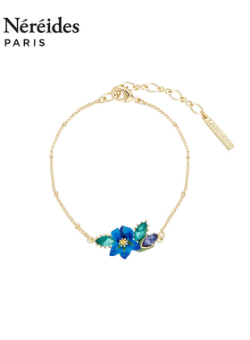 Les Nereides梵高鸢尾花系列 蓝色鸢尾花 手链 轻奢复古小众