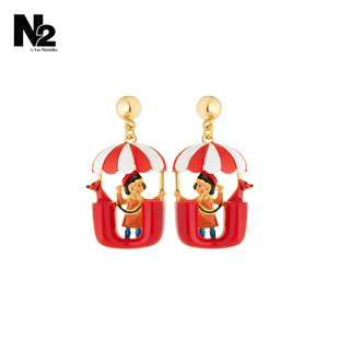 小女孩 Les 热气球上 耳钉 Nereides秋梦游园系列