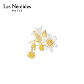 铁线莲与棣棠花 Les Nereides鎏金自然系列 胸针