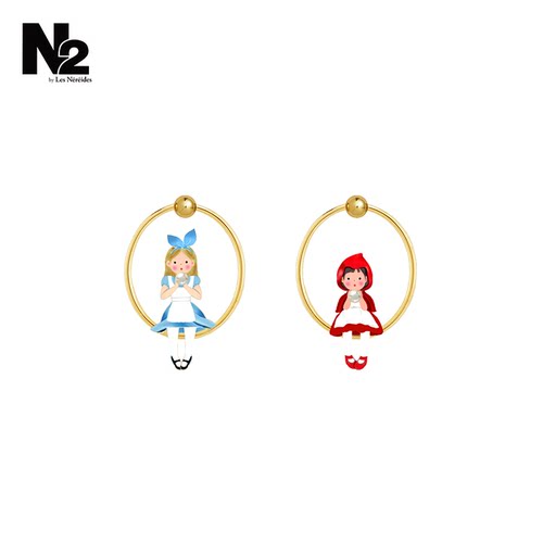 N2 by Les Nereides友谊花园系列 爱丽丝与小红帽 耳钉