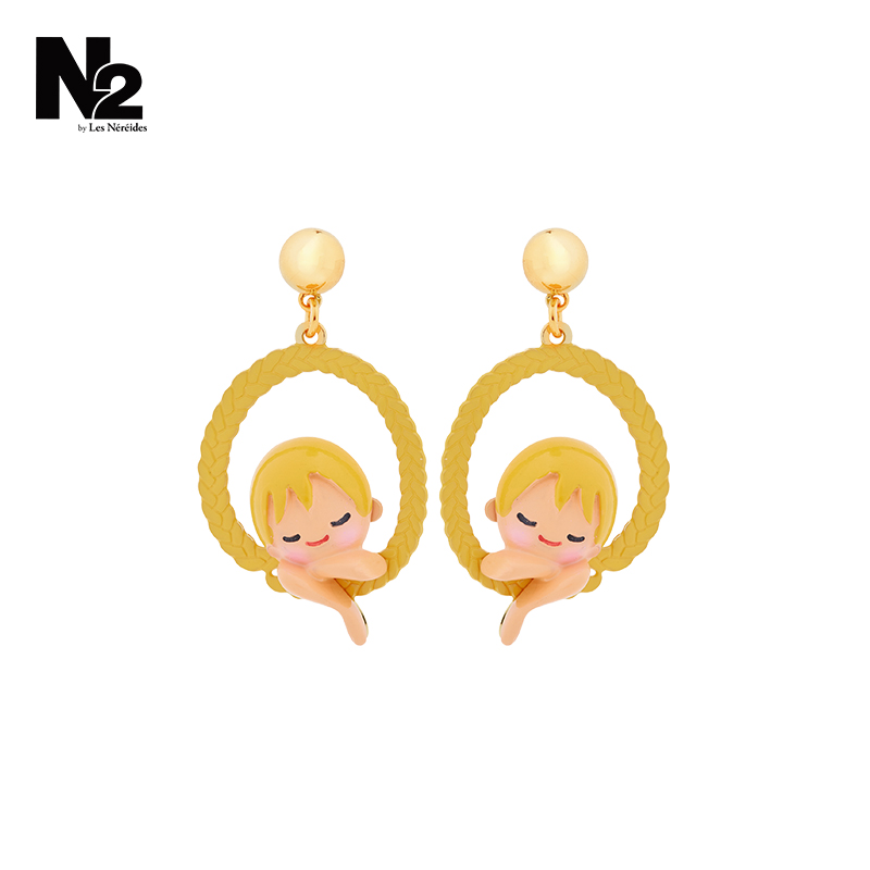 LesNereides镀金黄铜耳钉