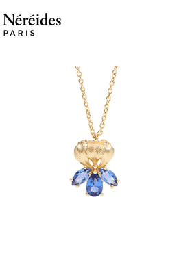 Les Nereides鸢尾花系列 金色鸢尾花 项链
