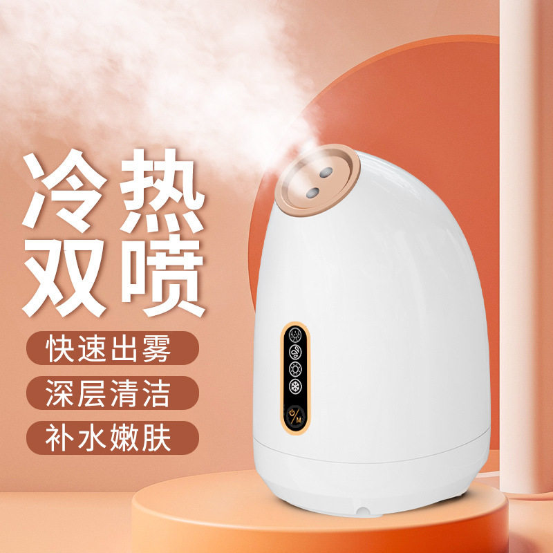 美容院冷热双喷补水蒸脸仪脸部冰敷收缩毛孔导入仪面部热敷美容