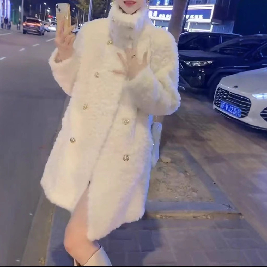 日系george melis冬季新款炸街减龄中长款宽松外套女