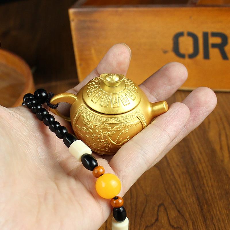 金属龙凤呈祥把把胡转转金元宝手把件金属工艺品桌面解压 龙凤壶