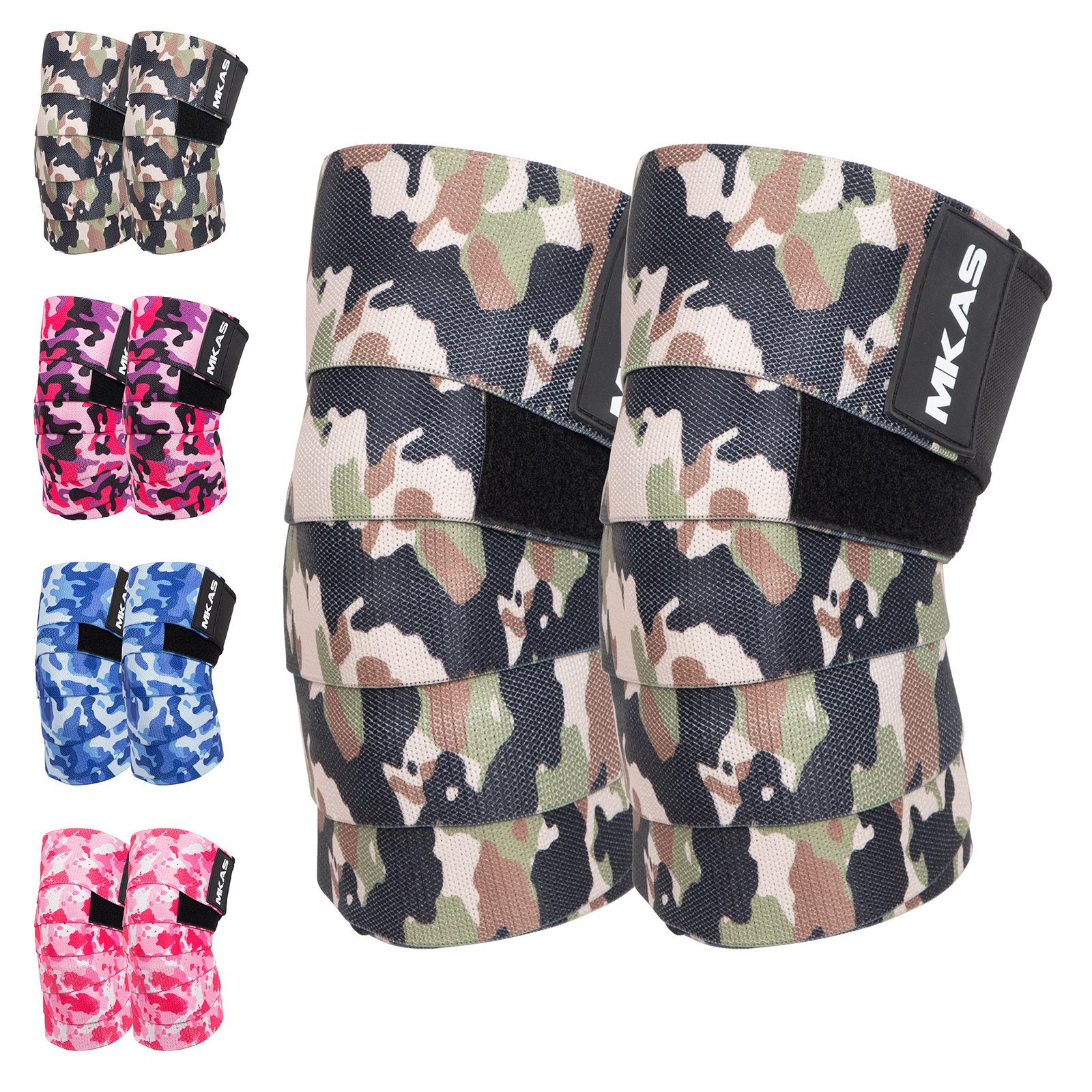 运动护膝健身绑带举重绑膝护具深蹲护膝男运动弹力绷带女装备绑腿