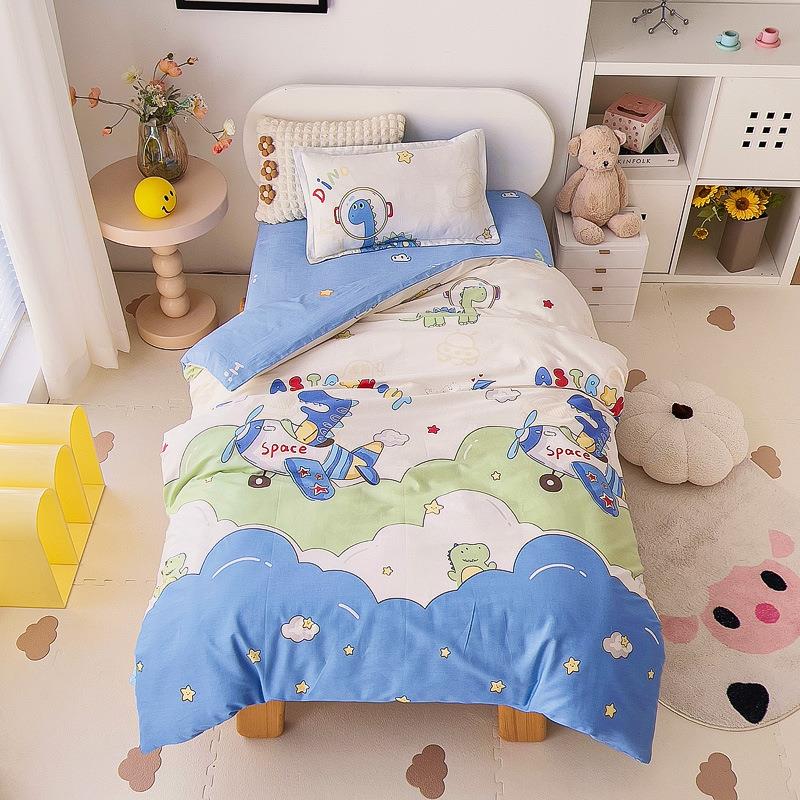 纯棉幼儿园三件套卡通儿童被子六件套宝宝四季午睡被芯垫被褥