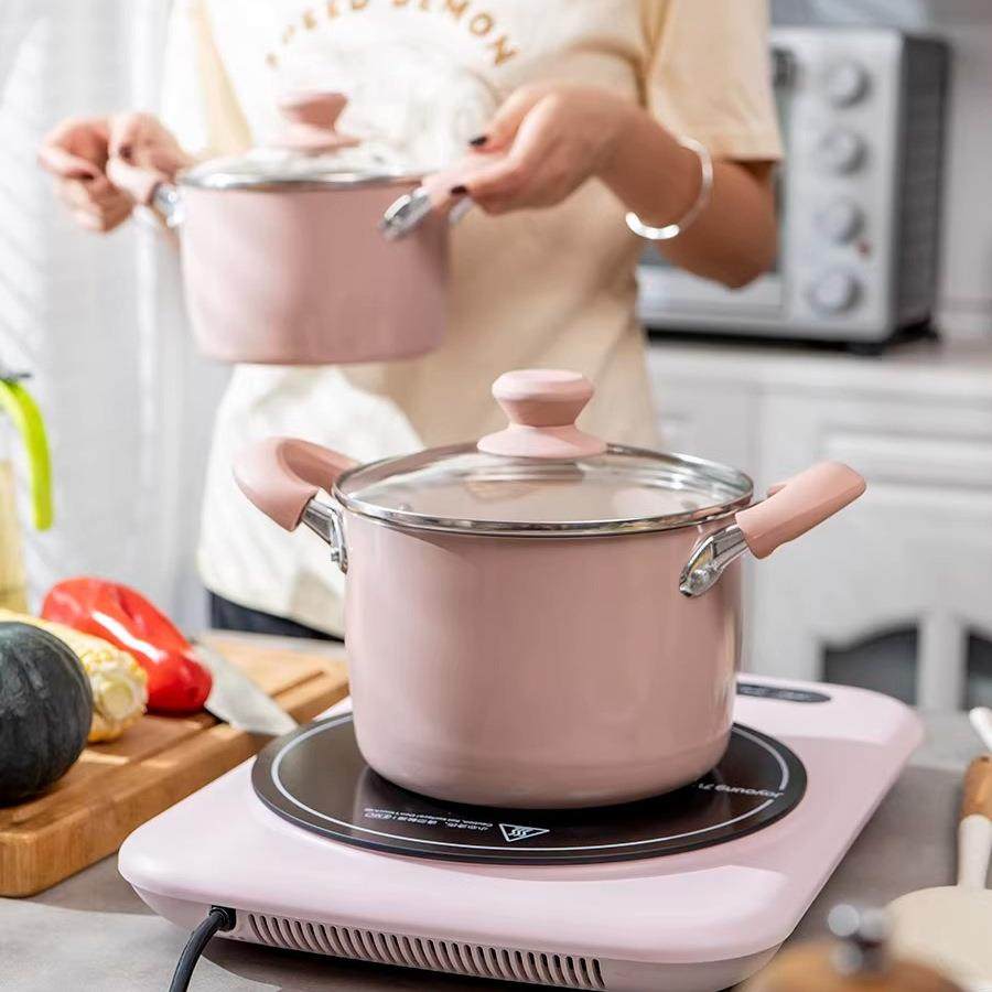 双面陶瓷 无化学涂层 加深陶瓷汤锅不粘锅 16.18.20.22CM双面陶瓷