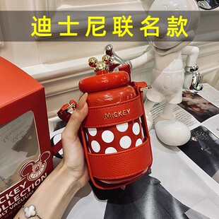 germ格米迪士尼米奇保温杯女生女款女士式高颜值本命年红色水杯子