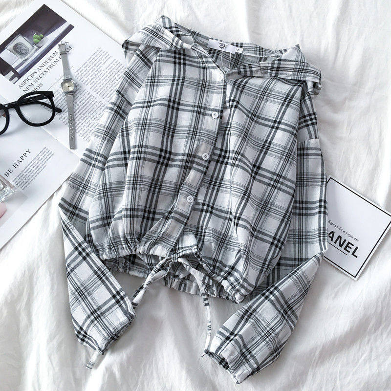 2020 Spring new pattern lattice spring clothes Blouse design jacket girl shirt Women's wearin the Play mode/Anime/Periphery/cos/Board games ,  Cosplay Apparel/Props/Service ,  Cosplay Women  category - from Buy2taobao.com to provide professional Taobao agent buy service