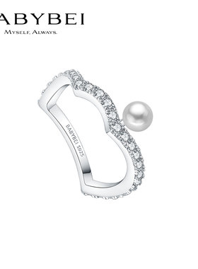 纯银珍珠百搭仙女小众设计戒指