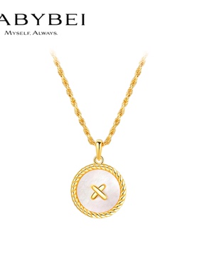 BABYBEI初贝纽扣项链锁骨链