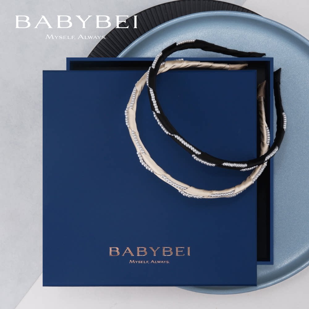 徐璐同款BABYBEI初贝丝丝珍珠超细版发箍发饰气质优雅简约温柔
