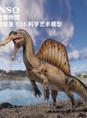 PNSO棘龙埃曼附棘龙头骨恐龙博物馆1:35科学艺术模型