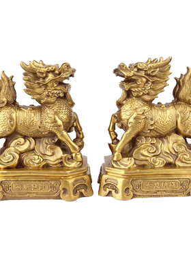 卓好黄铜款祥瑞麒麟摆件