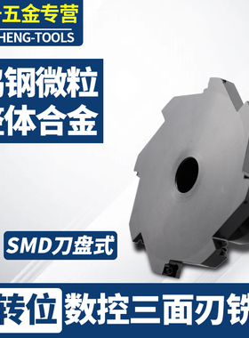 SMP套式可转位三面刃铣刀数控铣刀盘MPHT06 08 12槽盘63-250T型