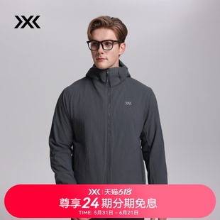 X-BIONIC艾德Octa轻量保暖连帽夹克男 秋冬运动户外防泼外套