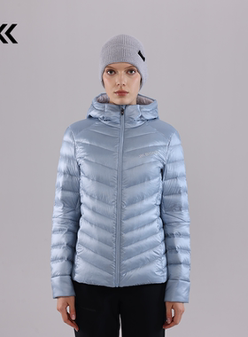 x-bionic旷野轻量连帽羽绒服女秋冬轻量防风防泼水动态保暖羽绒衣