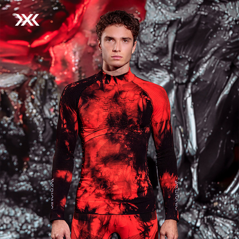 X-BIONIC聚能加强4.0男士滑雪压缩衣套装（扎染版）瑞士运动款