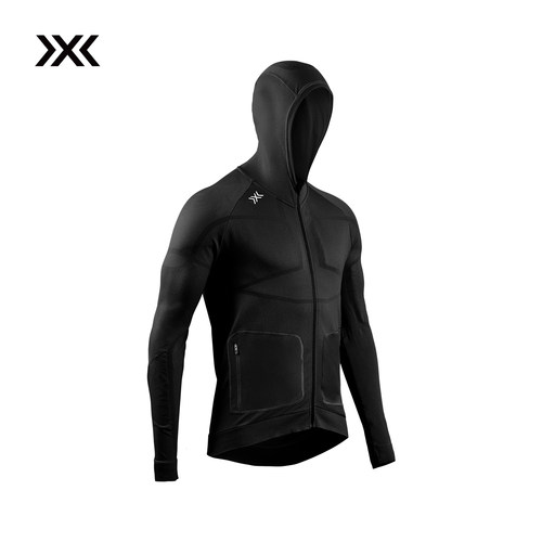 X-BIONIC X-ENTIAL中间层男士连帽夹克 锁温抑菌休闲户外保暖外套