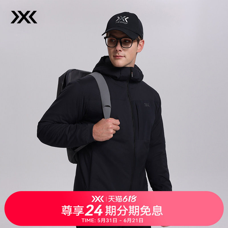 X-BIONIC 海狸80g金标P棉保暖连帽棉服 男 (B2) 秋冬徒步男士棉衣