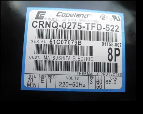 谷轮压缩机CRFQ-0250-TFD-522