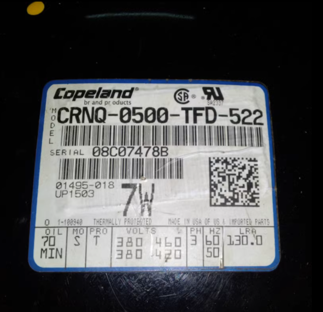 谷轮压缩机CRNQ-0500-TFD-522