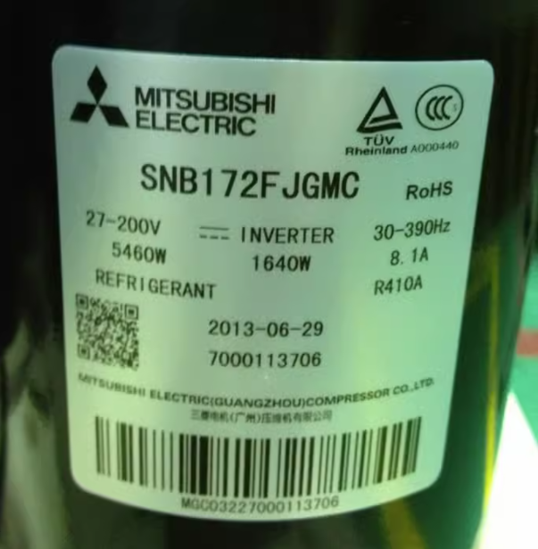 三菱变频压缩机SNB140FUYMC