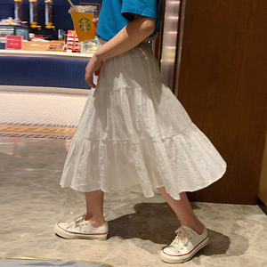 女童洋气半身裙2023夏装新款中大童女孩清新公主裙儿童收腰A字裙